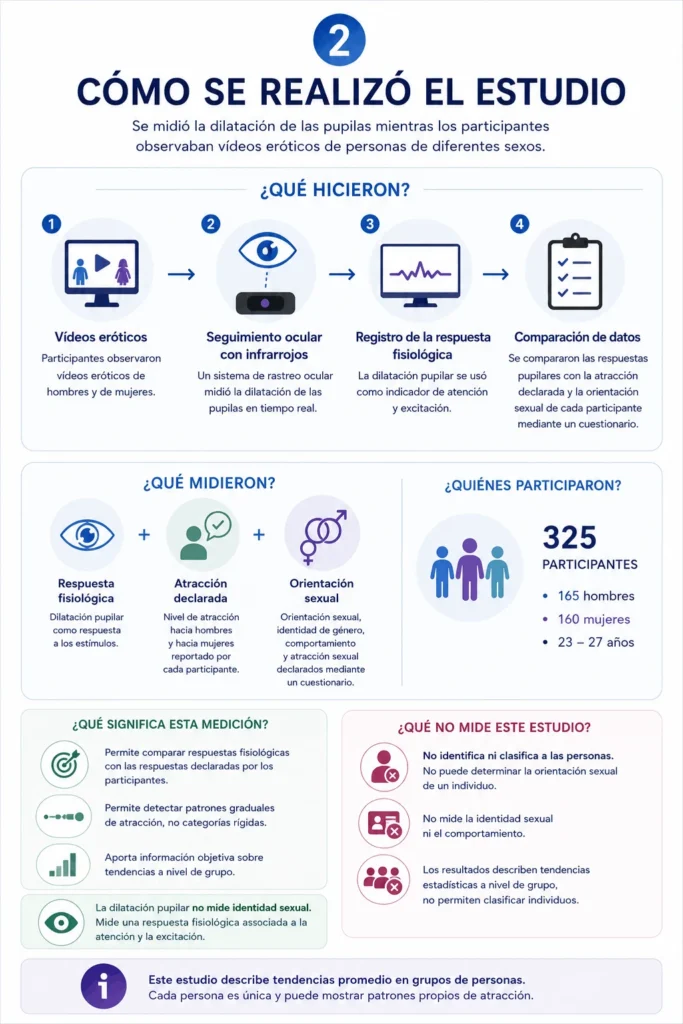 Sistema de seguimiento ocular utilizado para medir la dilatación de las pupilas durante el estudio de Cornell.