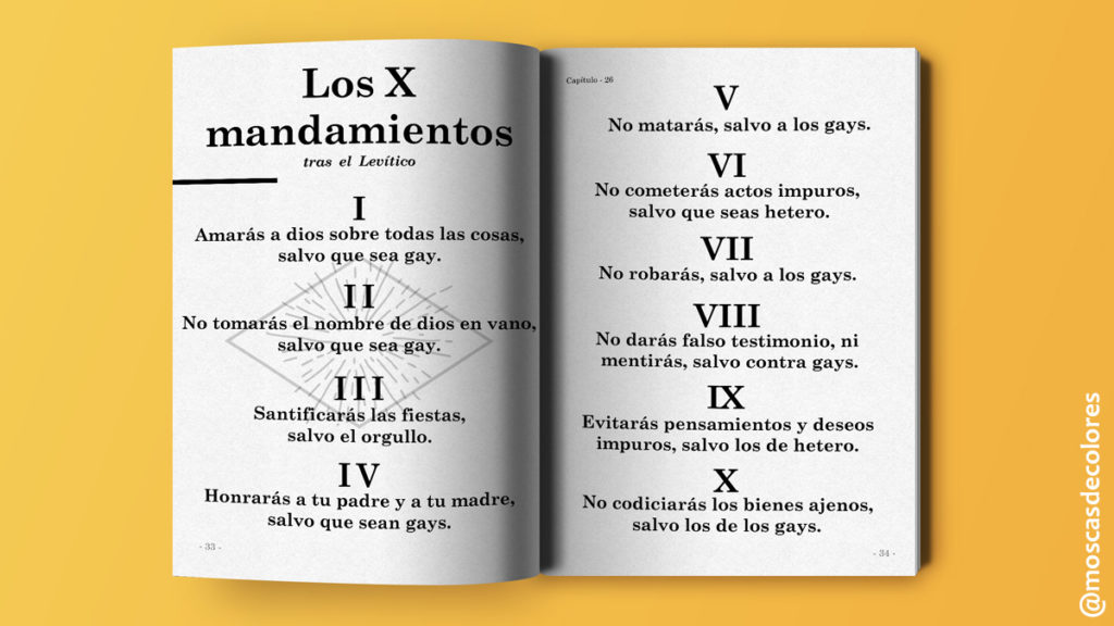 Los 10 mandamientos adaptados al levítico
