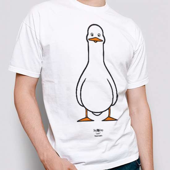 Camiseta original, color blanco, diseño Pato