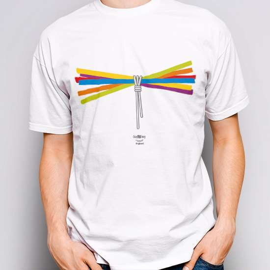 Gay Shirt, white color, design Faggot