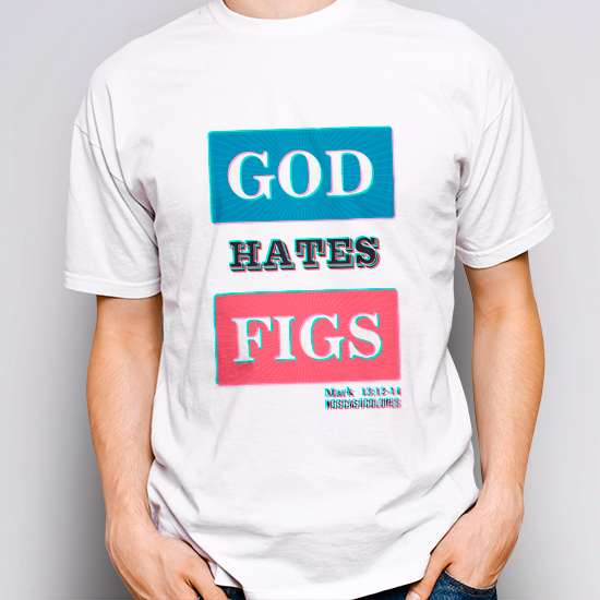 Pride Clothing | Design God Hates Figs Pride clothing, white color, design God Hates Figs