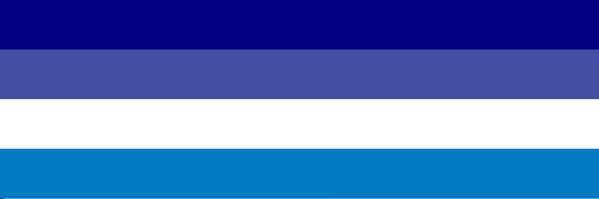 Bandera g0y franjas de distintos tonos de azul y una blanca