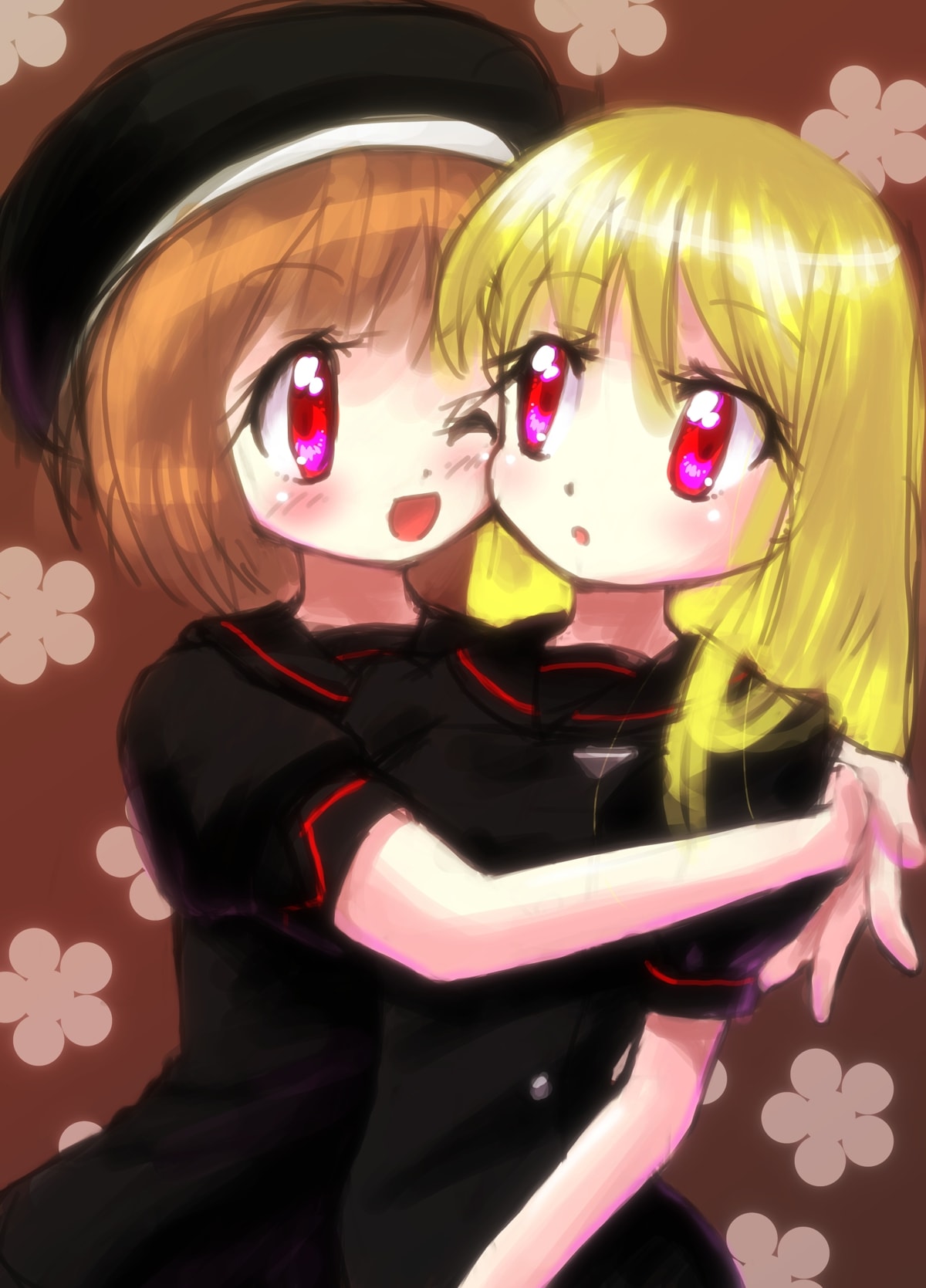 Manga Yuri en la que una chica abraza a otra